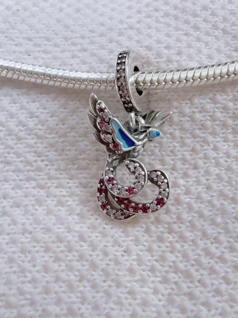 Chinese Mythical Phoenix Dangle Charm Silver Charm For Pandora Bracelet Neklace